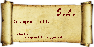 Stemper Lilla névjegykártya